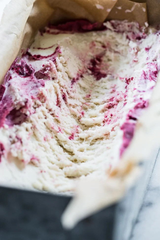 Roasted Cherry Lavender Ice Cream with vanilla beans | Edible Perspective
