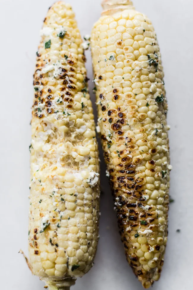 Lemon Feta and Herb Grilled Corn | Edible Perspective