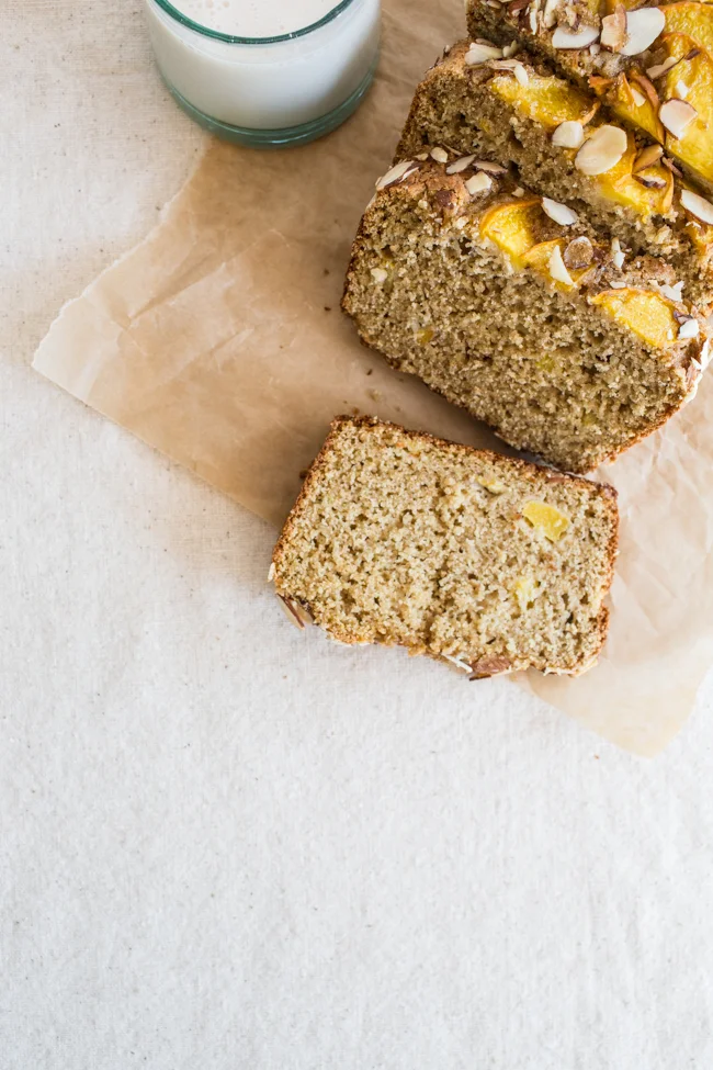 Peach Almond Quick Bread | Edible Perspective