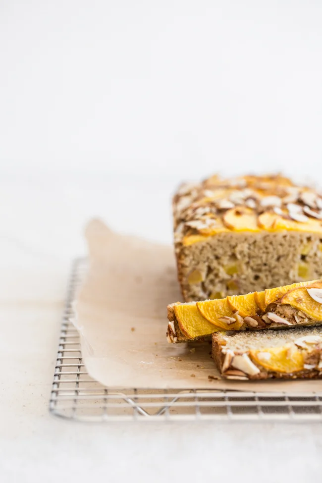 Peach Almond Quick Bread | Edible Perspective
