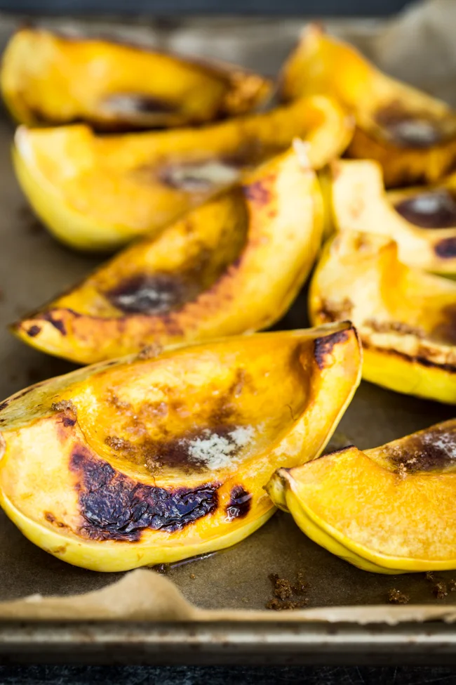 Acorn Squash Bowls with Pears, Pecans and Vanilla Bean Cream | Edible Perspective