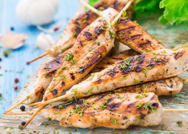 GRILLED CHICKEN SKEWERS