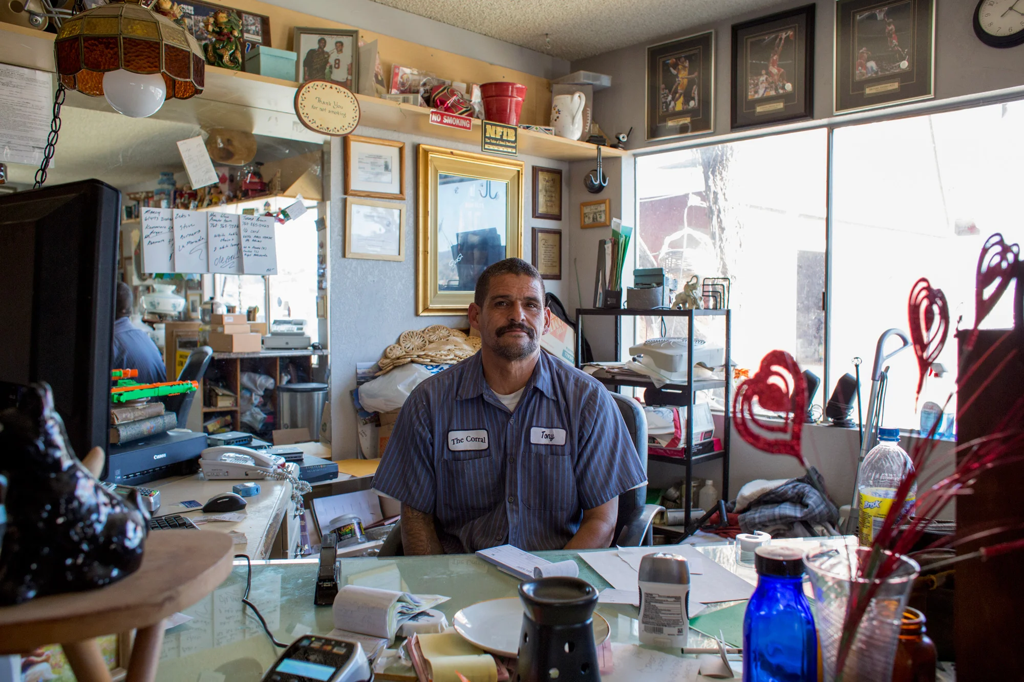 Tony in his office at The Corral 