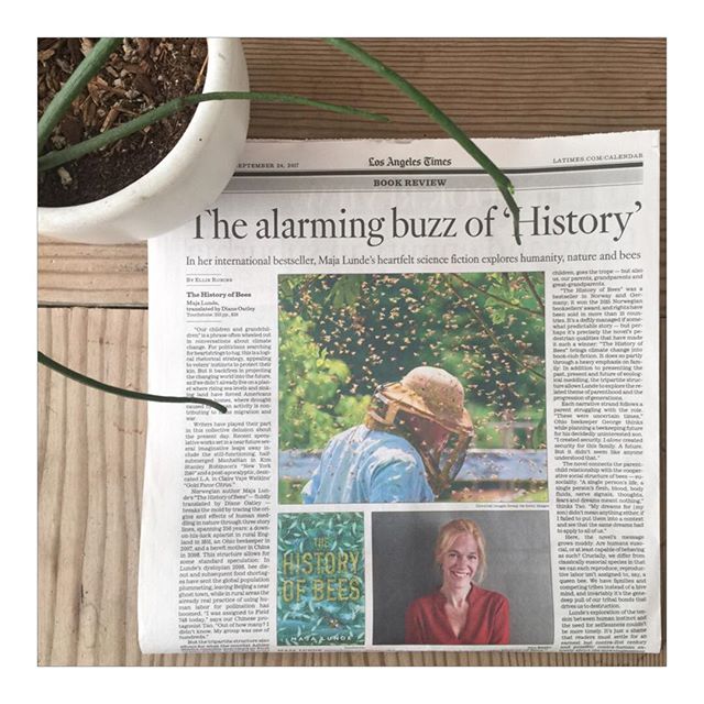 Had some thoughts about whether there's hope for humanity, and a recent international bestseller, for the LA Times. Today's Arts and Books supplement, or link in bio. #clifi  #bees #dystopia #majalunde