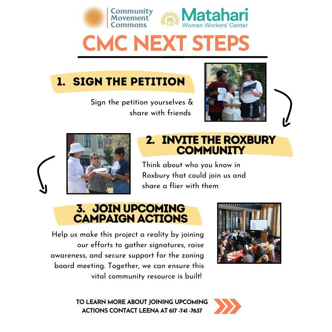 🌟 We&rsquo;re almost there! 🌟

The Zoning Board Hearing for the Community Movement Commons (CMC) is coming up, and we need our community to show up and support! This space will uplift grassroots activism and provide vital resources, focusing on Bla