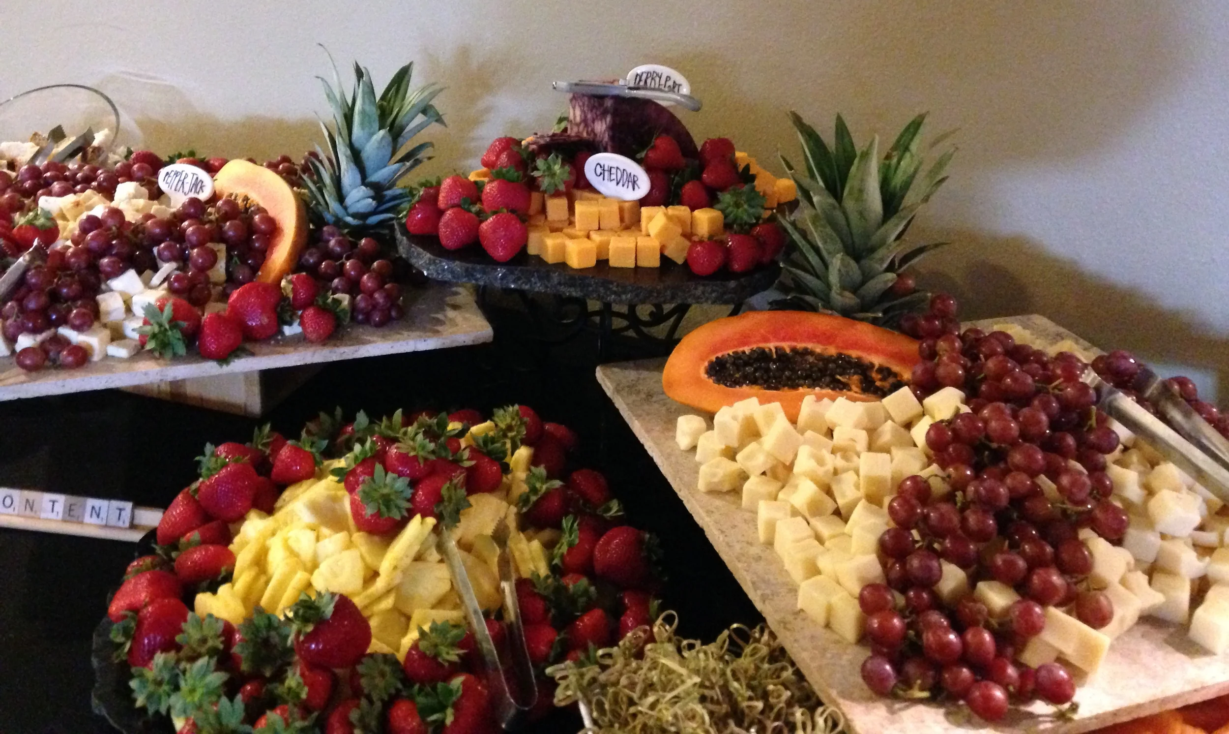 Fruit and Cheese Table Display