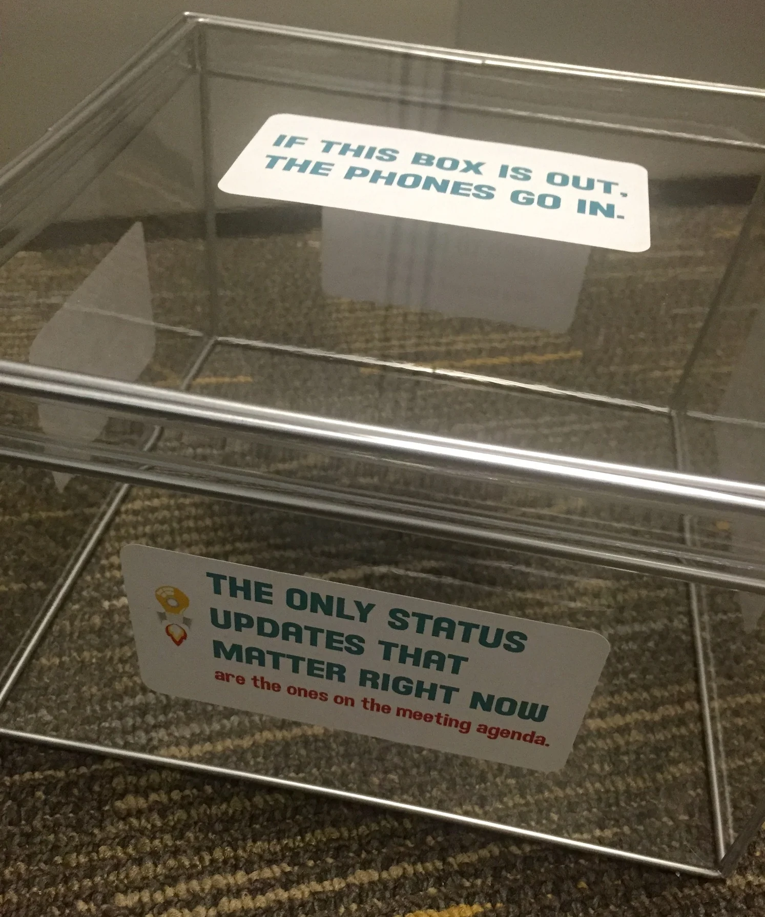 My attempt to help create a distraction-free zone when needed.