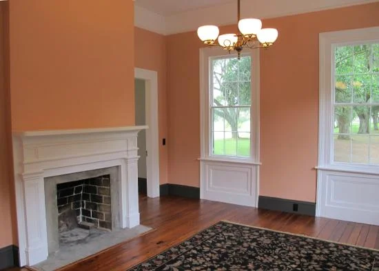 Empty rooms in the plantation home ensured the focus was on the signage.