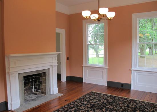 Empty rooms in the plantation home ensured the focus was on the signage.