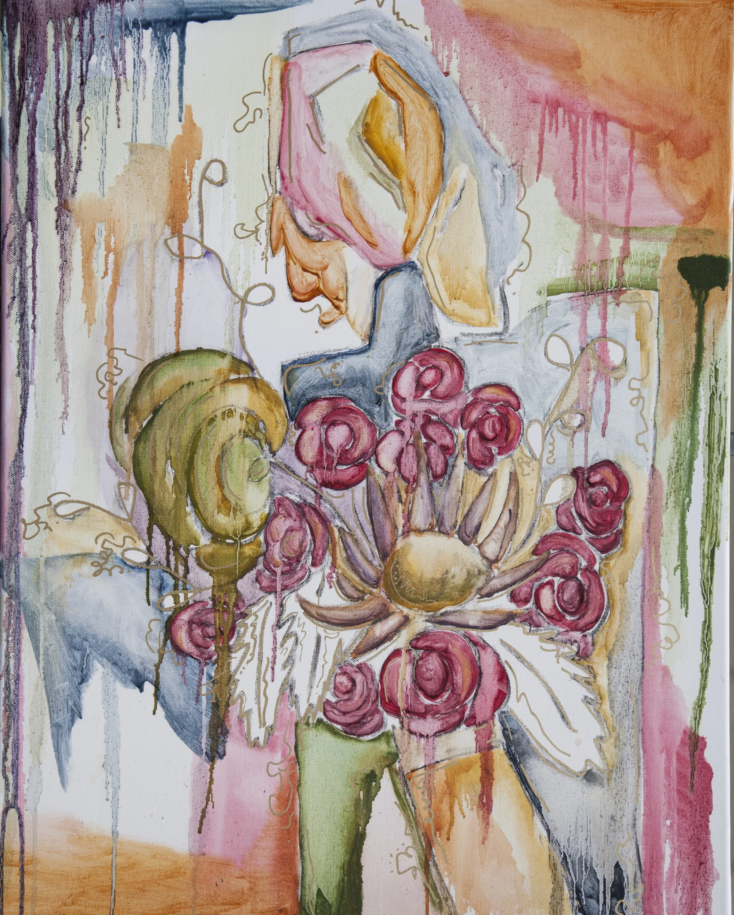 Woman with Flowers II.