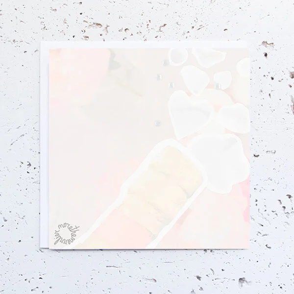 more the merrlier - summer bubbly - handmade collage art & greeting cards