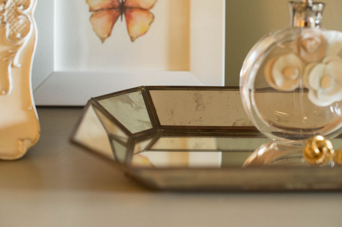 Antiqued Mirror Tray