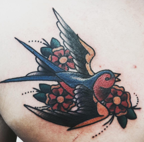 Sparrow By Tim Goodrich Aloha Tattoo Hawaii