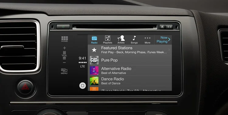 iTunes in an Audi ( Source )