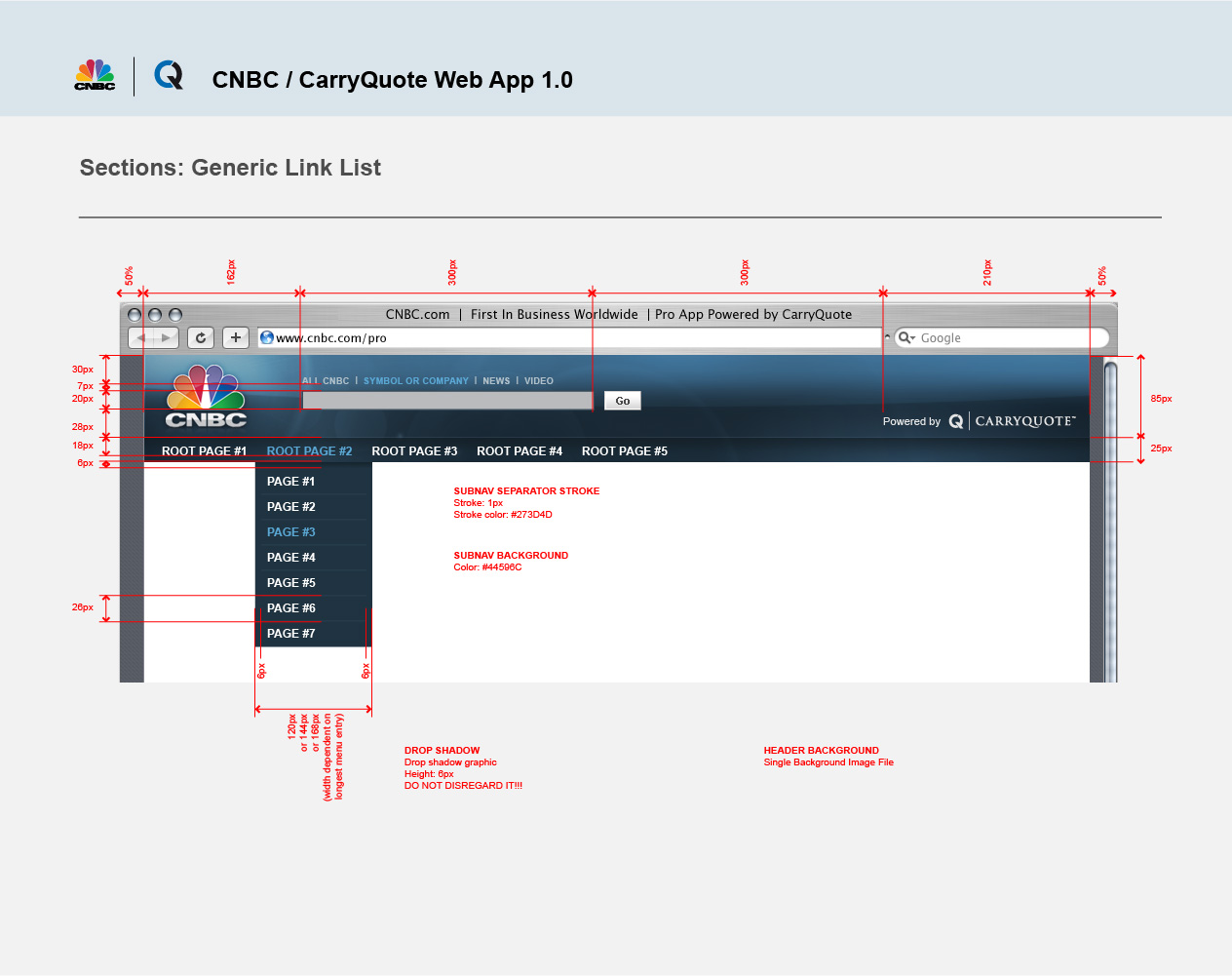 Page Header Positioning