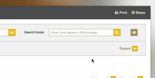BNY Mellon typeahead to find funds quickly