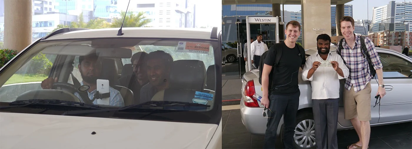 The first ever Uber trips paid with cash.