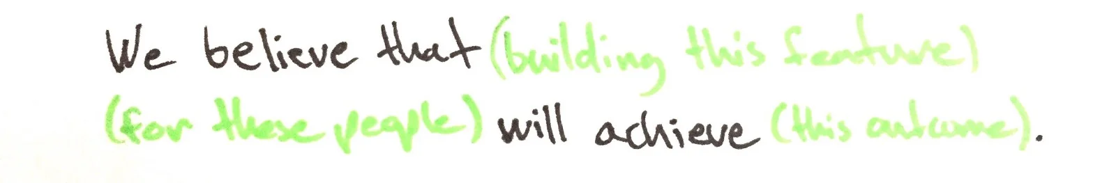 Credit to Jeff Gothelf from his talk here .