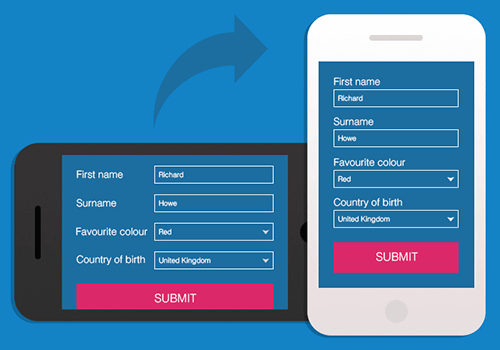 Tailor your form’s labels to the device’s orientation.