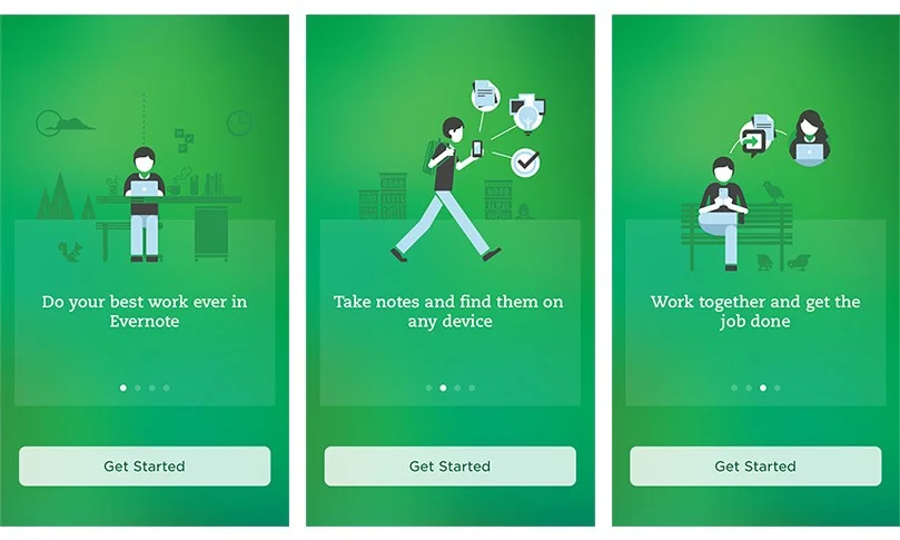Onboarding Screen — Evernote