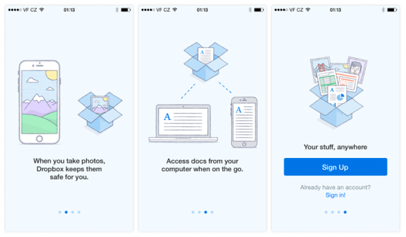 Dropbox onboarding