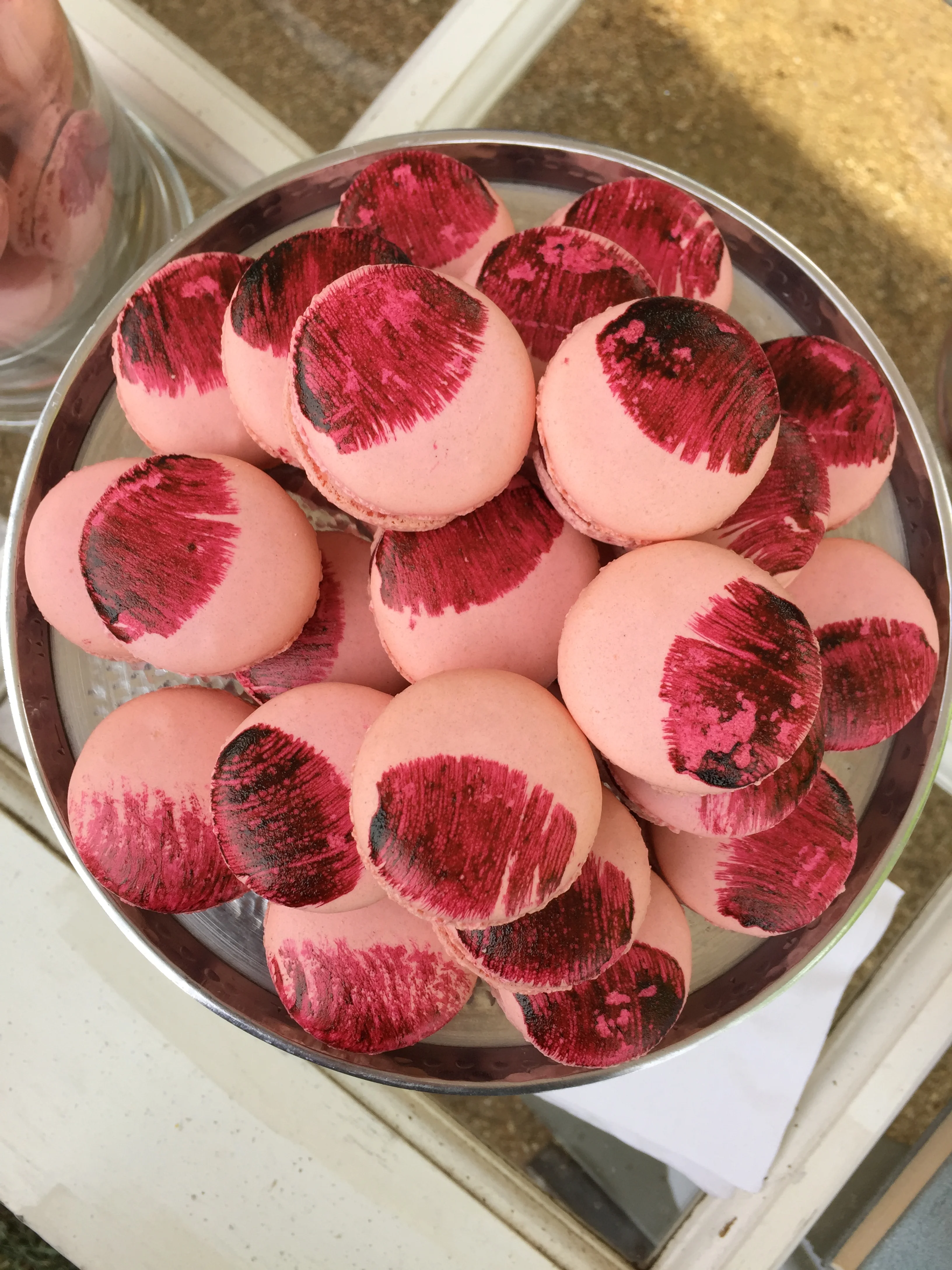These macarons had a cabernet sauvignon filling. Seriously, now.