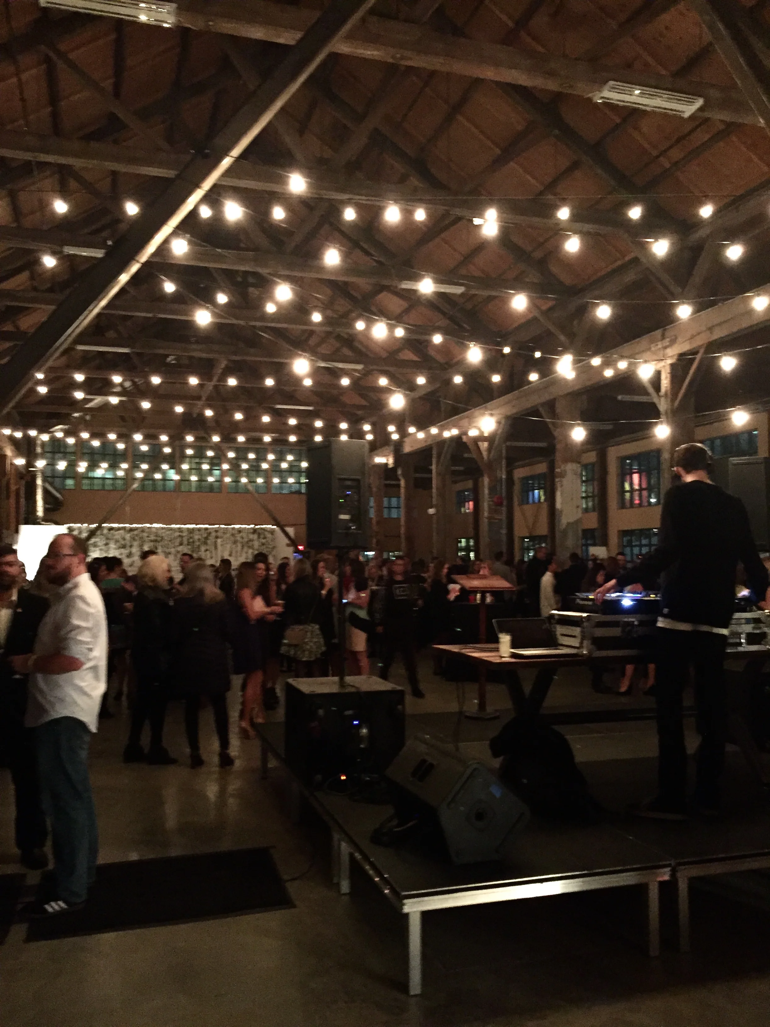 Under the sparkly lights of The Pipe Room at the Shipyards in North Van.
