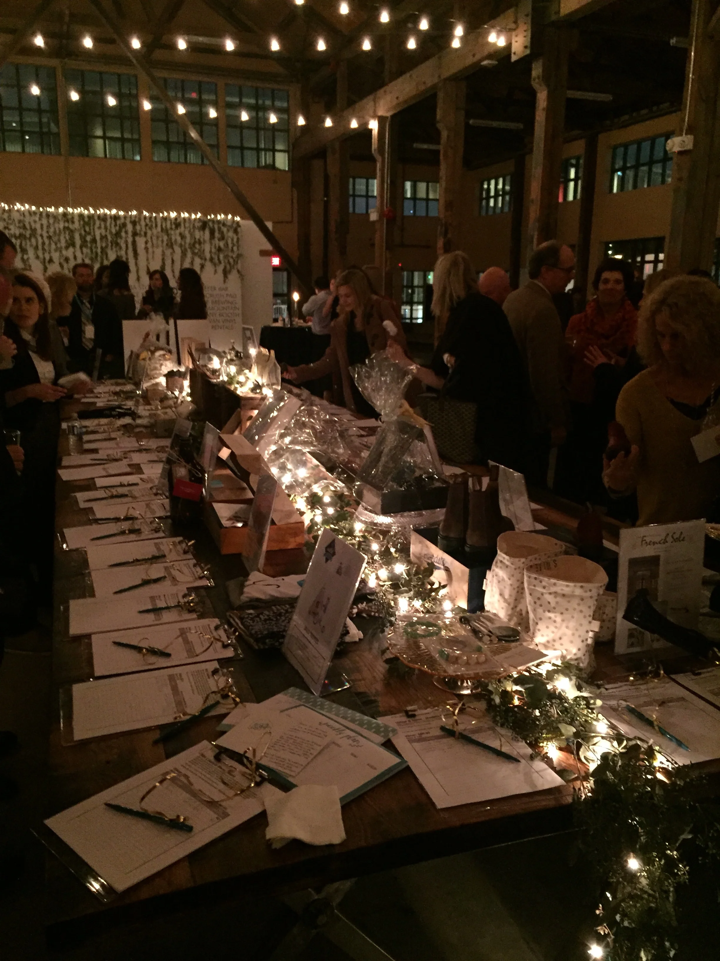 Silent auction for a worthy cause.