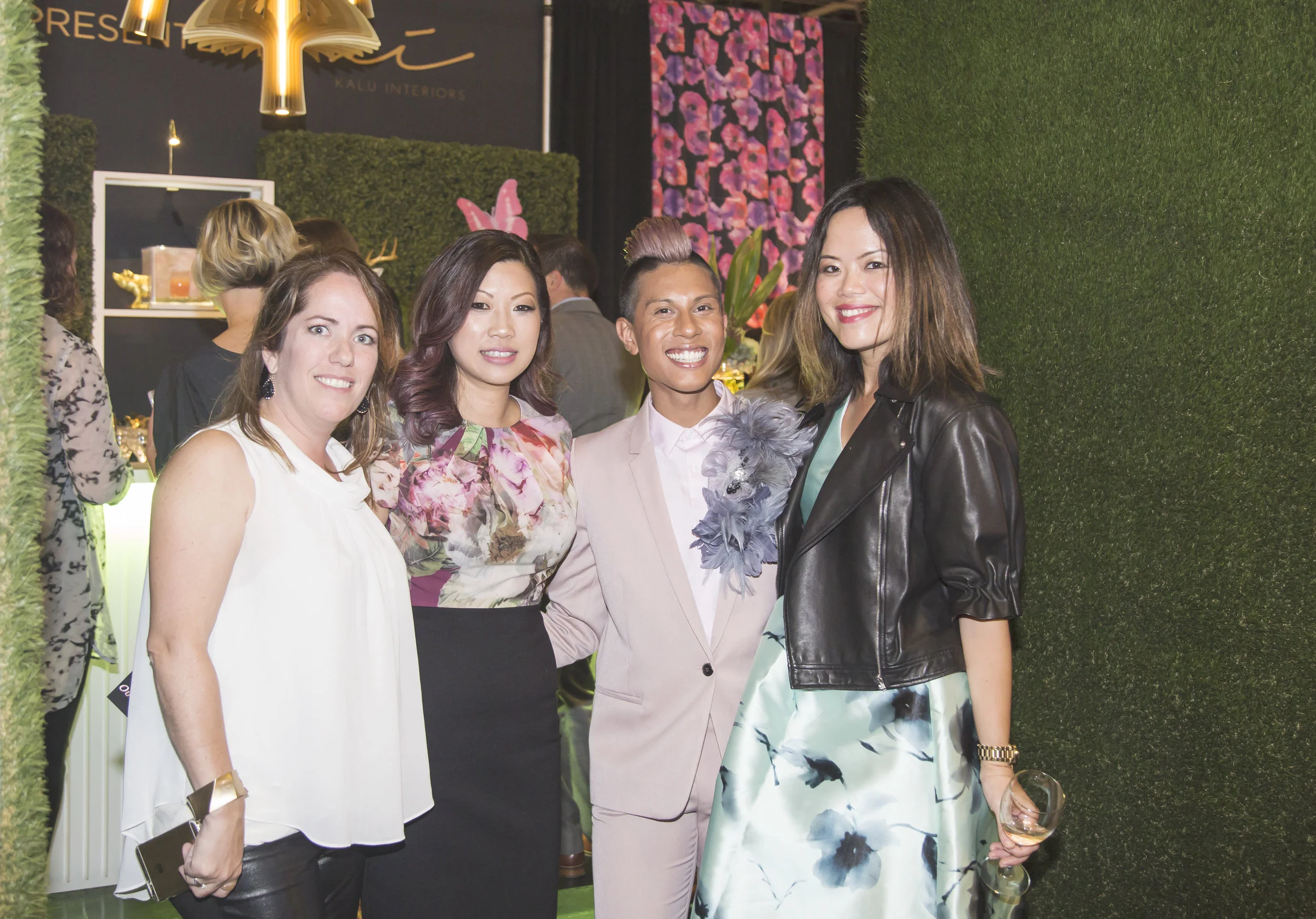 Phyllis Lui (2nd from left) and Aleem Kassam (2nd from right) are the dynamic duo of Kalu Interiors. Photo: Airisa Photography