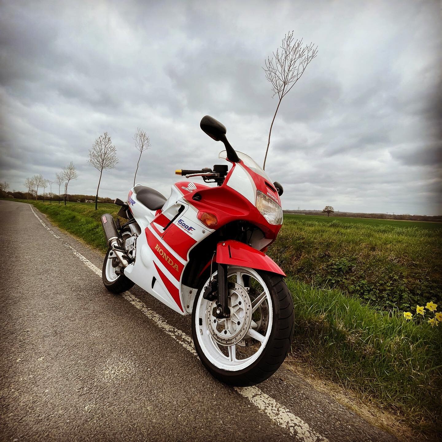 A thing of beauty! Getting ready for the @bikeshedmotoco @brandshatchofficial track day in May! 

#cbr600f #30yearsold #1991 #honda #motorcycle #vintage #classic #sportsbike #trackday #brandshatch #bikeshed