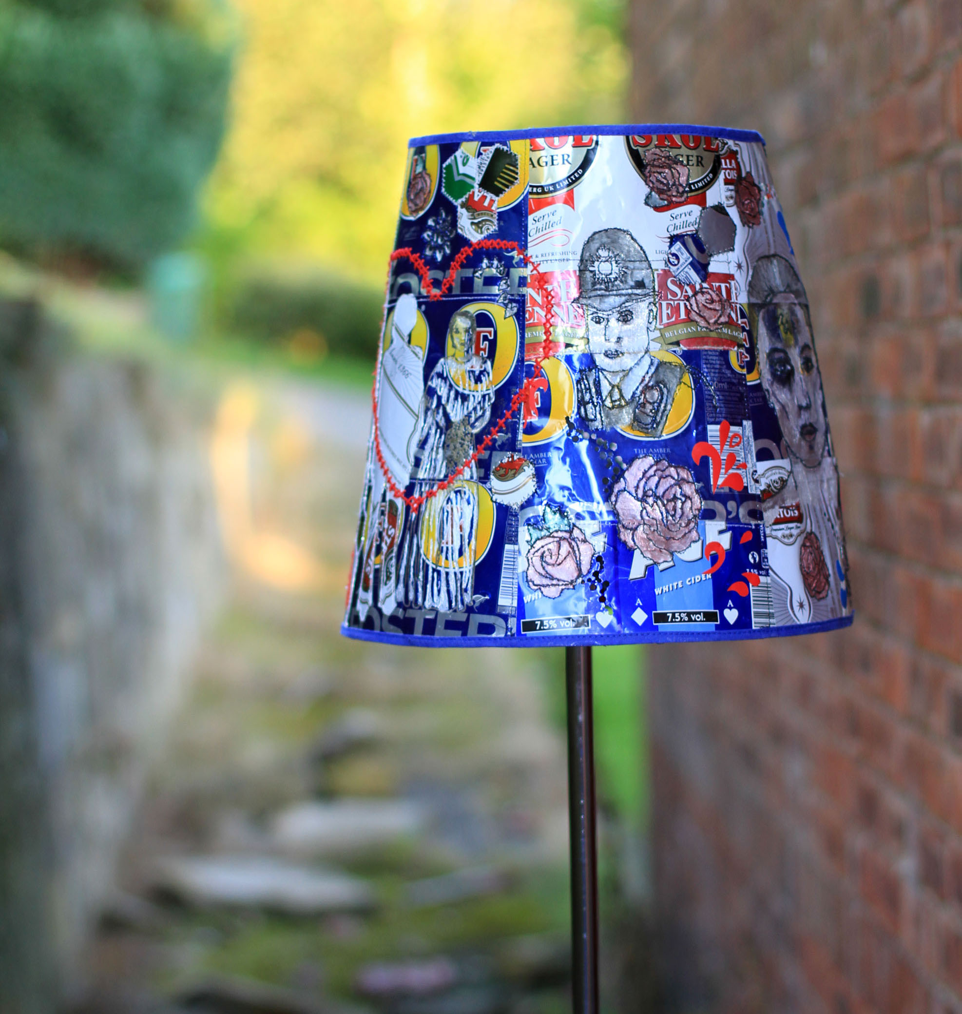 Beer can lampshade