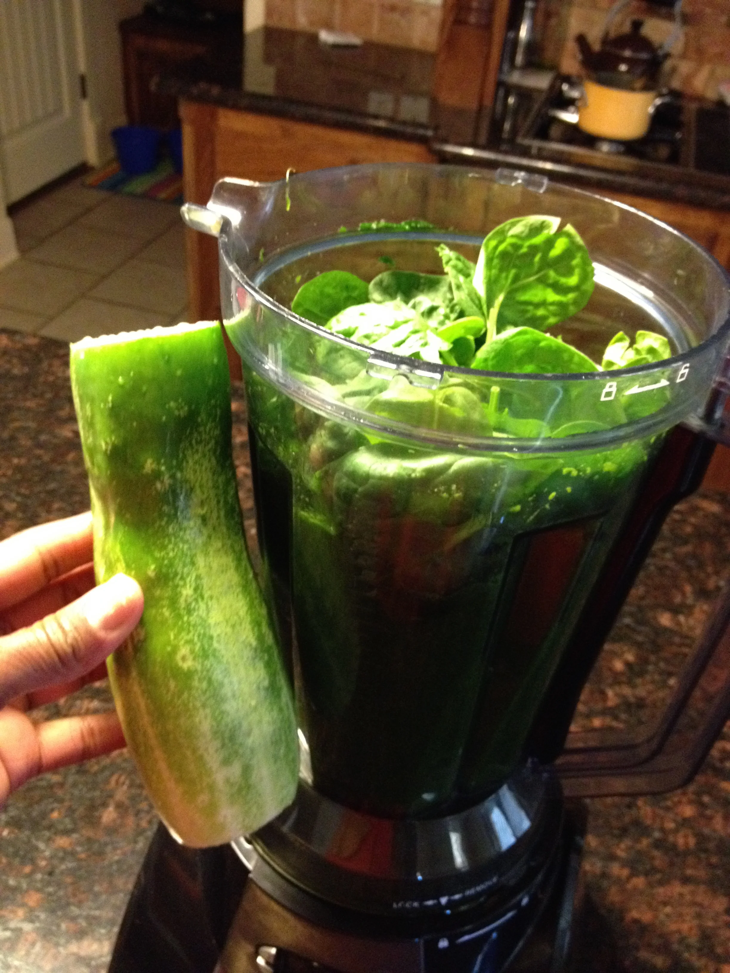Power Green Smoothie with Fresh Cucumbers