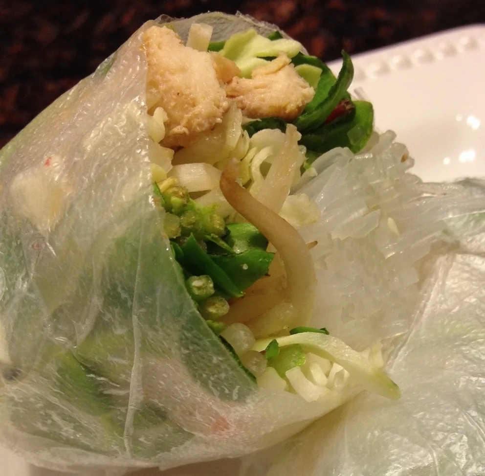 Grilled Chicken Spring Rolls