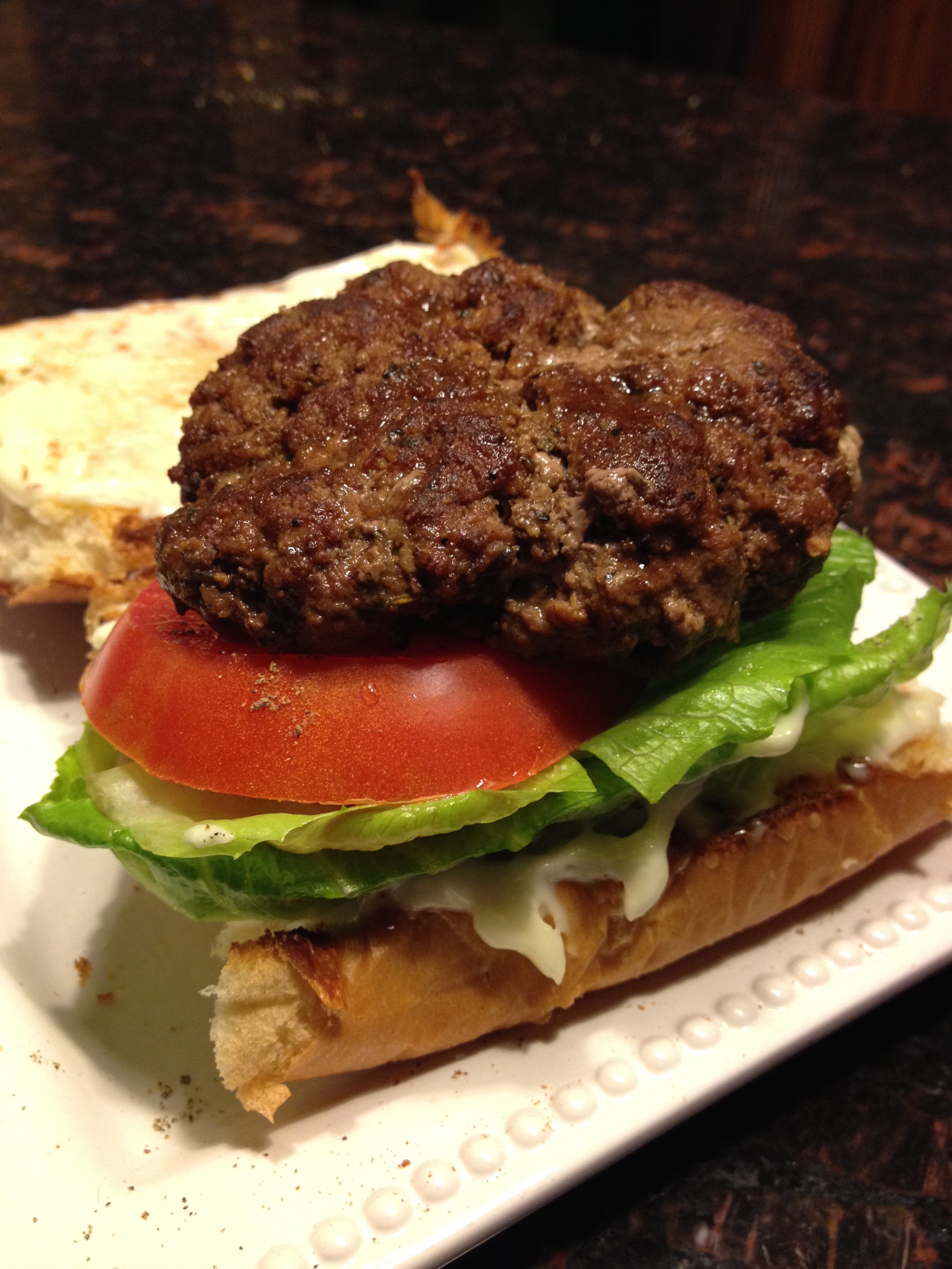 Grilled Burger Po-Boy