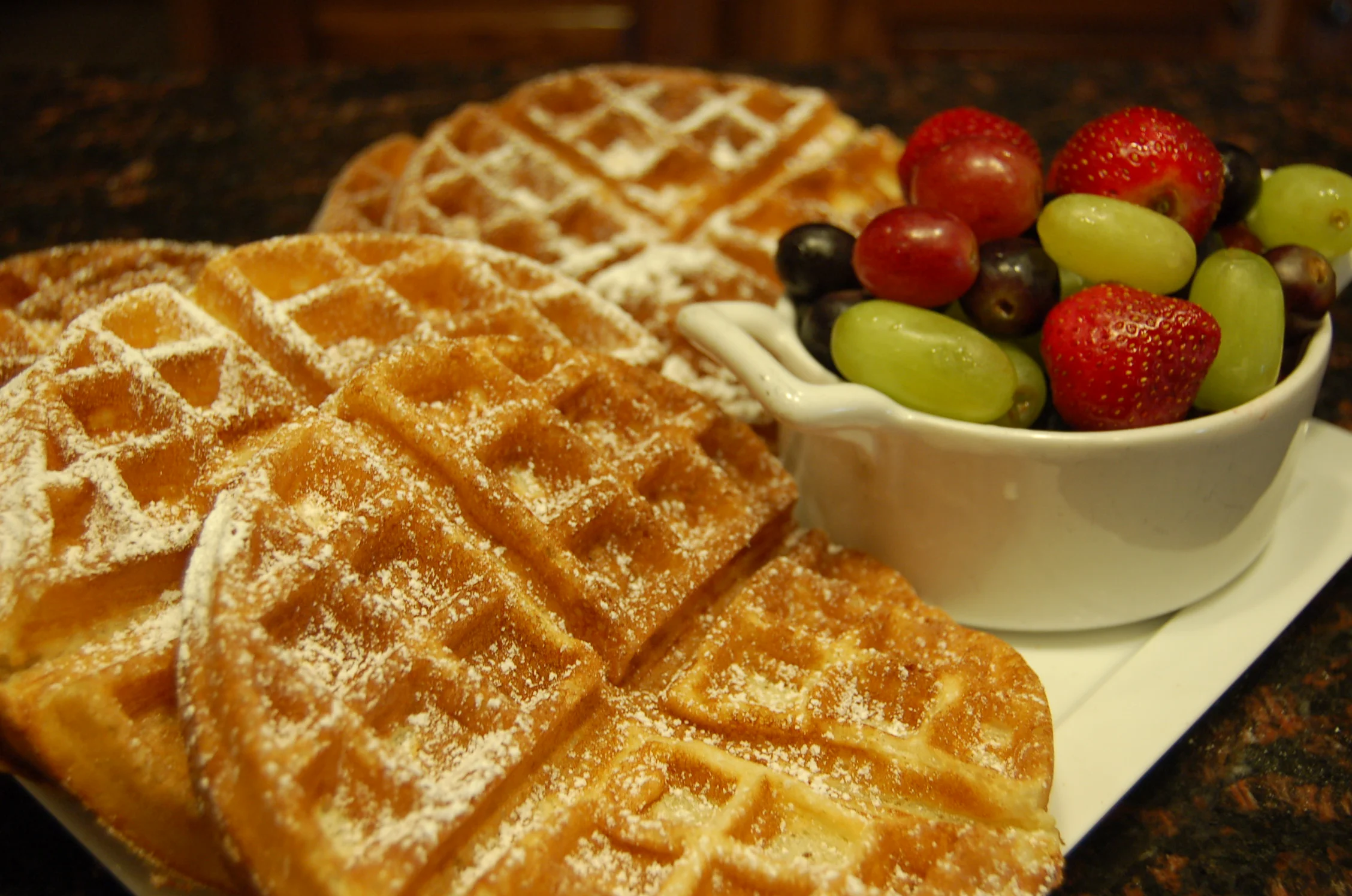 Waffles & Fresh Fruit