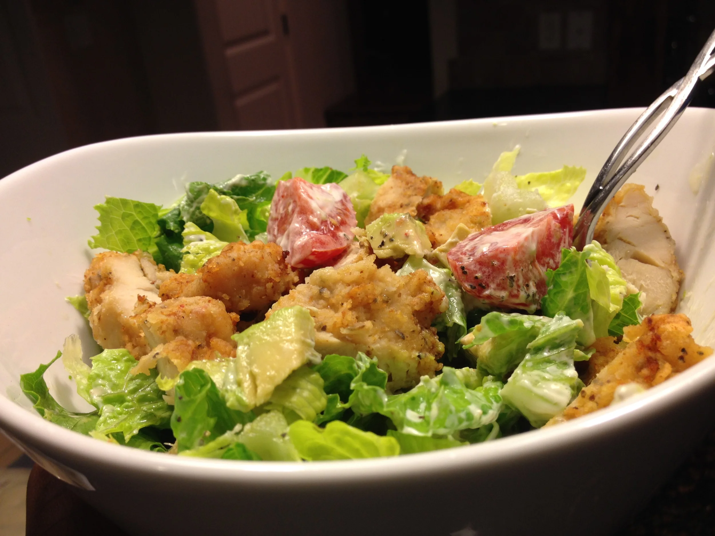 Fried Chicken Tender Salad