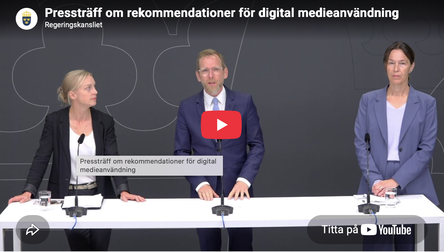 Folkhälsomyndighetens rekommendationer för digital medieanvändning