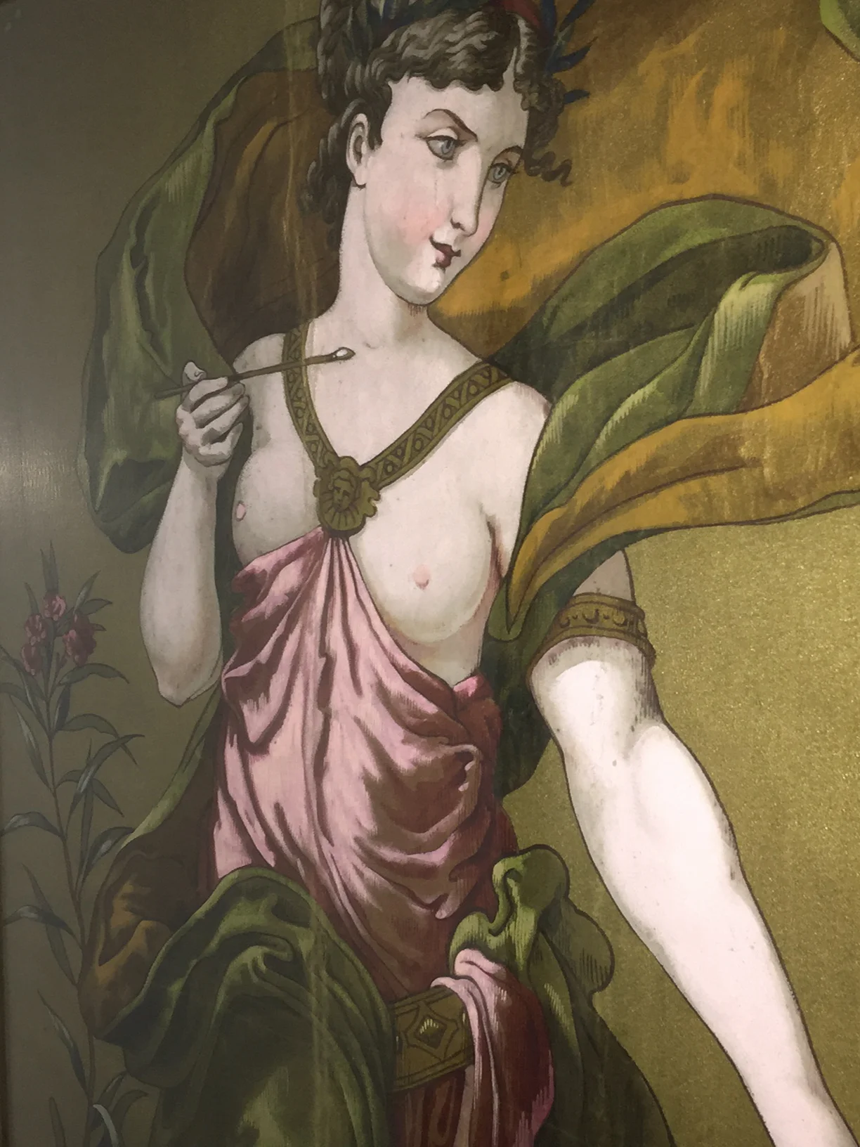 FRENCH ART NOUVEAU HAND PAINTED POSTER