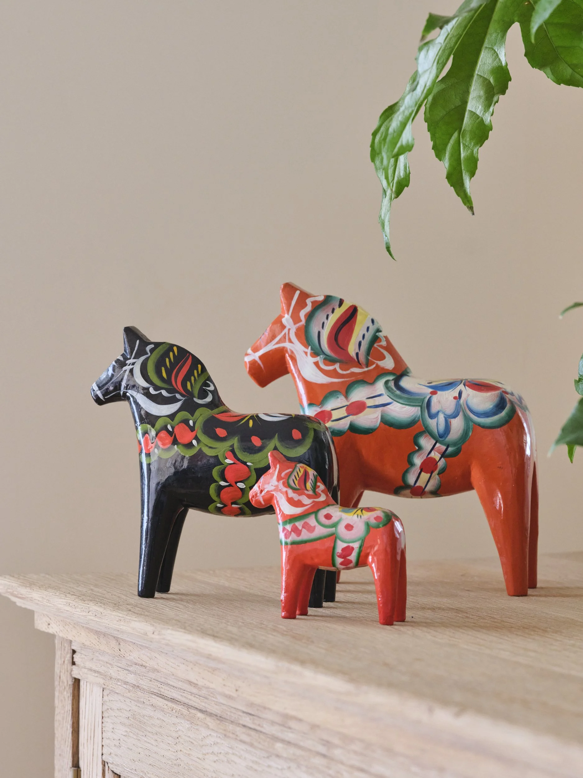 Vintage Swedish Folk Art Dala Horses