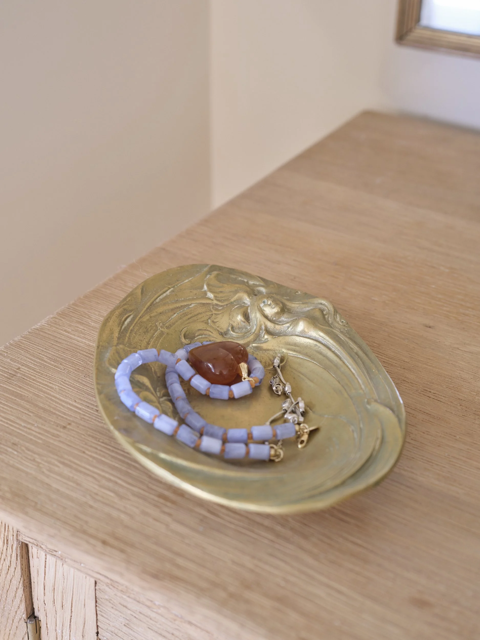 Art Nouveau Brass Tray