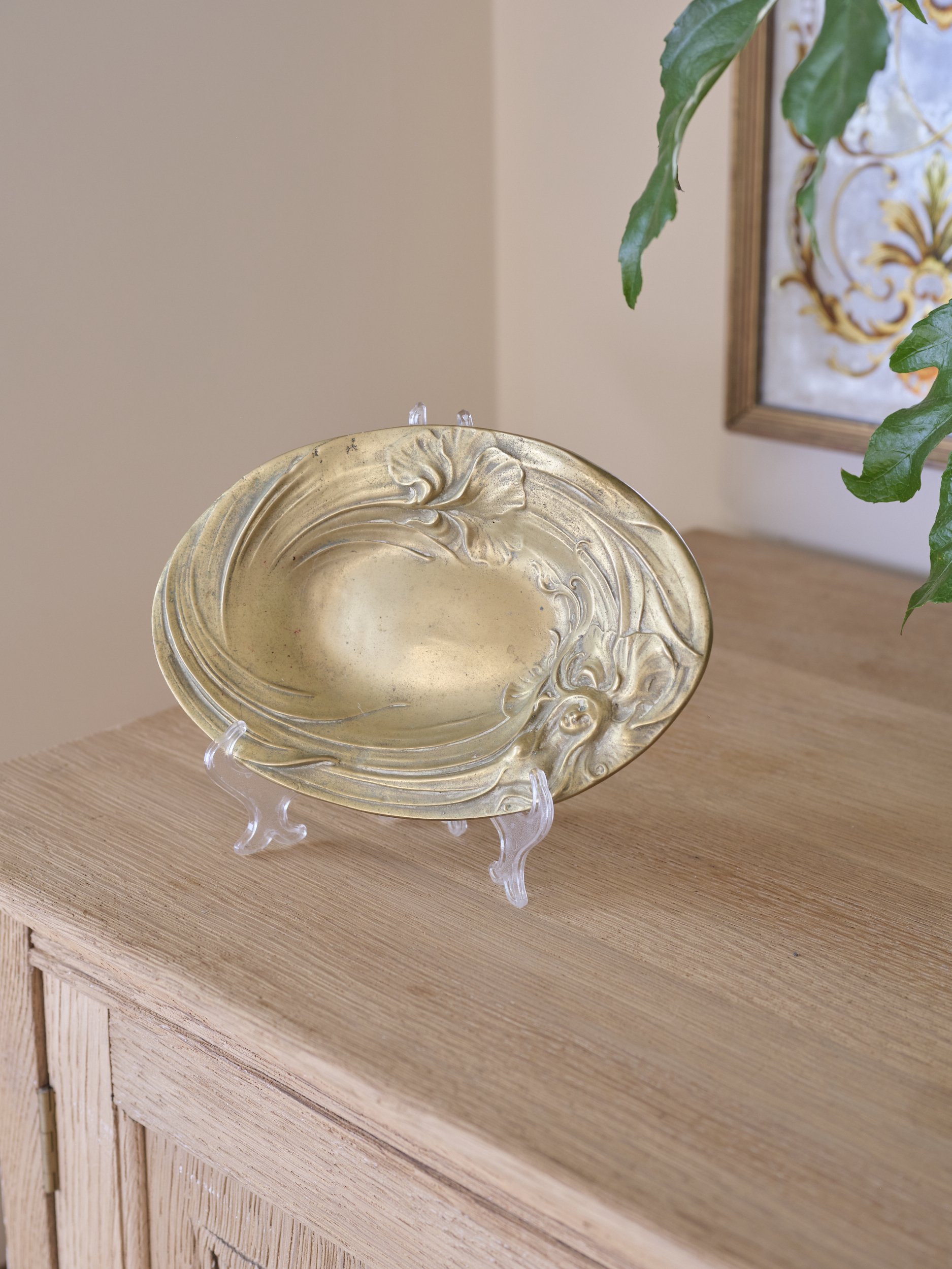 Art Nouveau Brass Tray