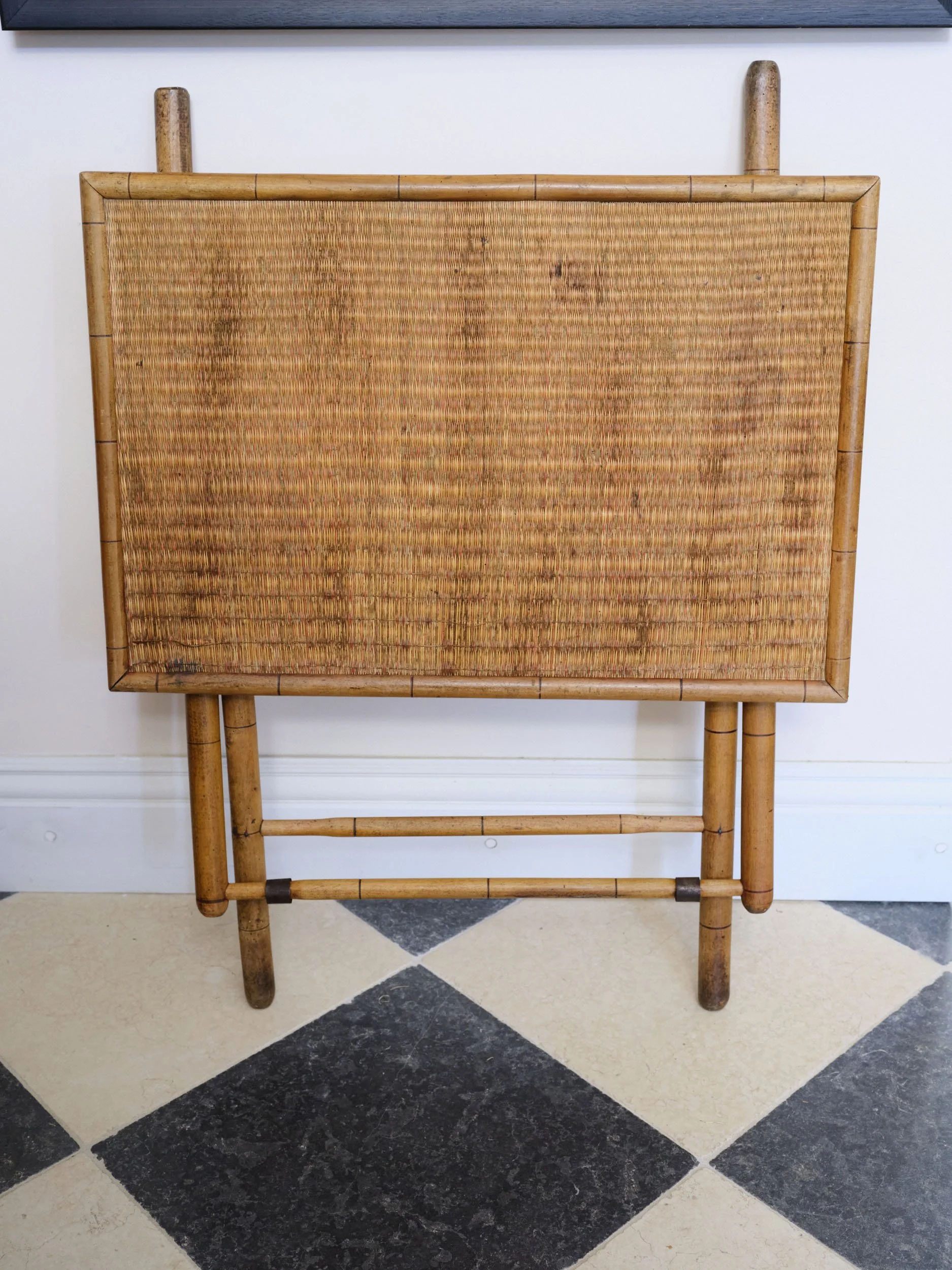 French Faux Bamboo Folding Table Circa 1900