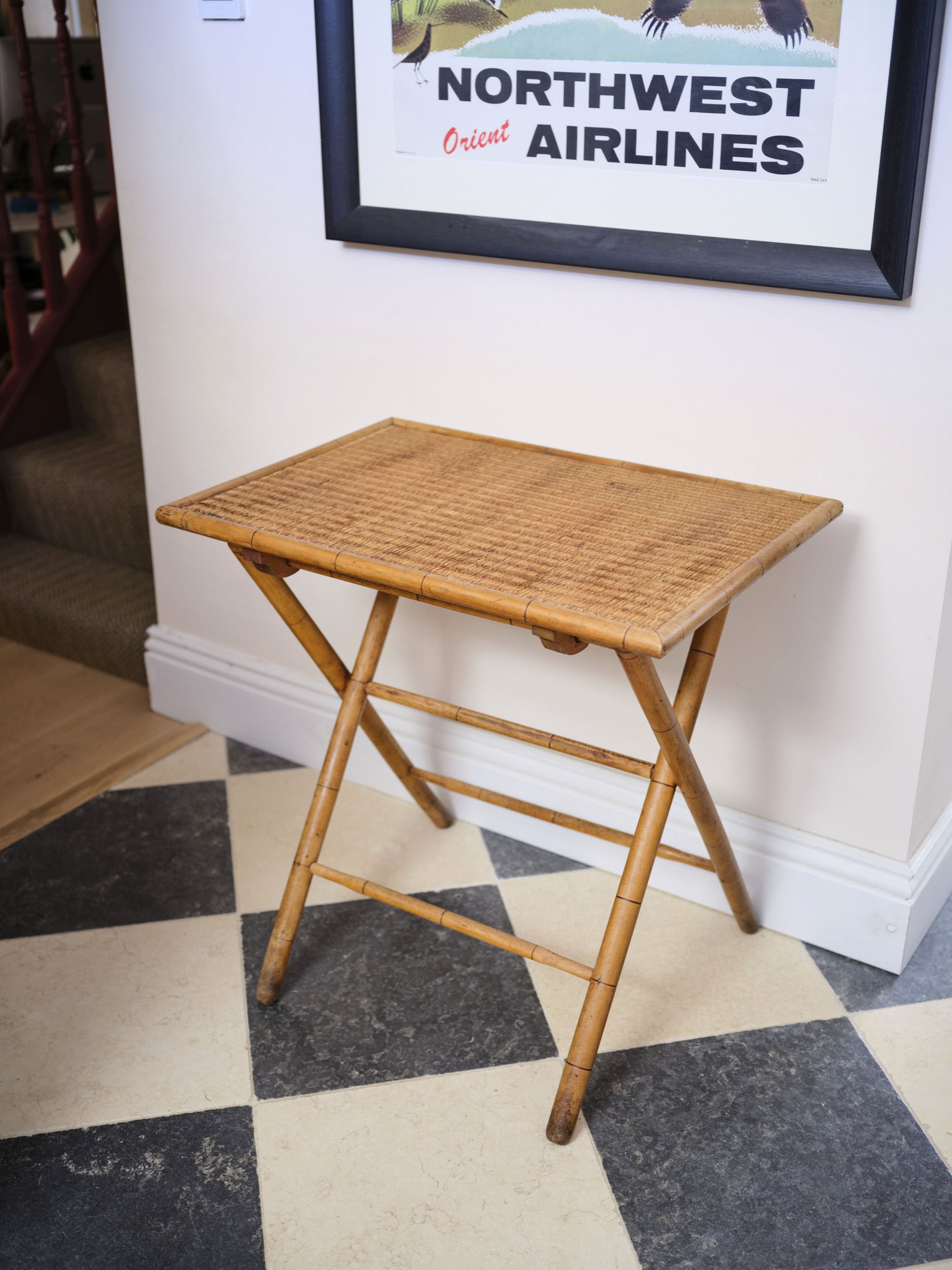 French Faux Bamboo Folding Table Circa 1900
