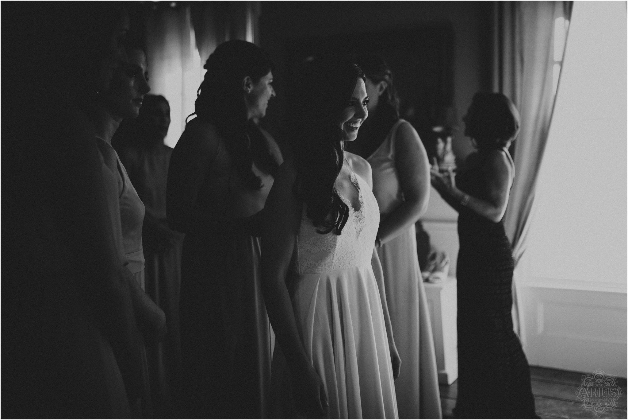Black and white bride prep
