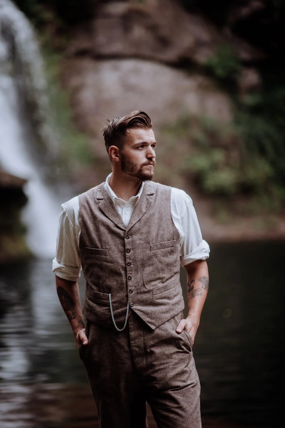 Shinglekill Falls Wedding with Boho Vintage vibe as documented b