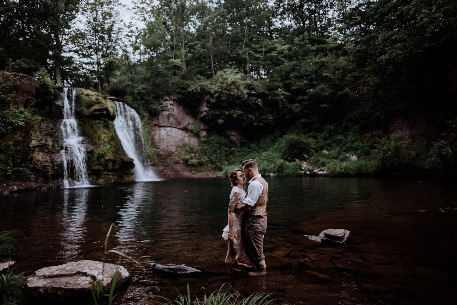 Shinglekill Falls Wedding with Boho Vintage vibe as documented b