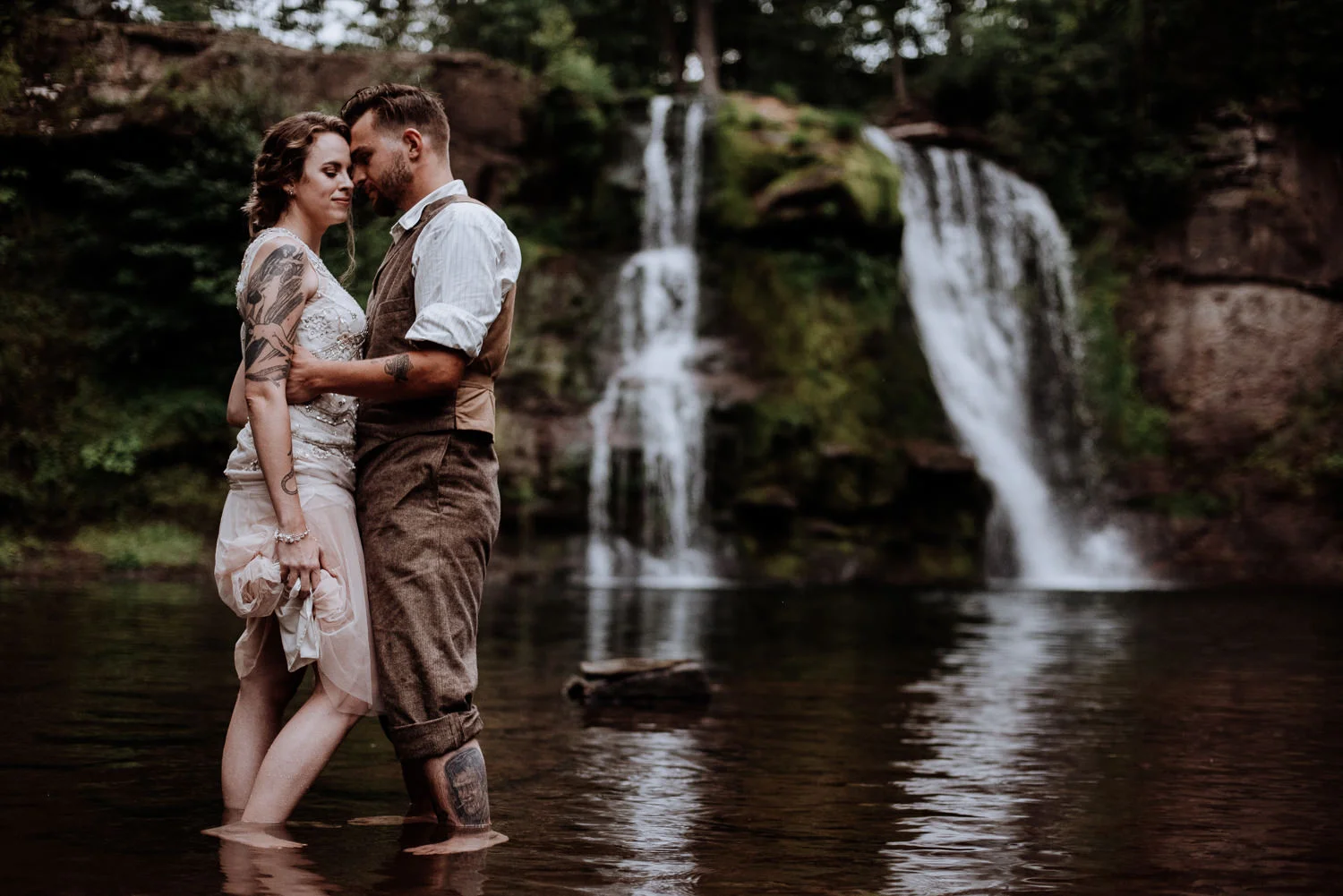 Shinglekill Falls Wedding with Boho Vintage vibe as documented b