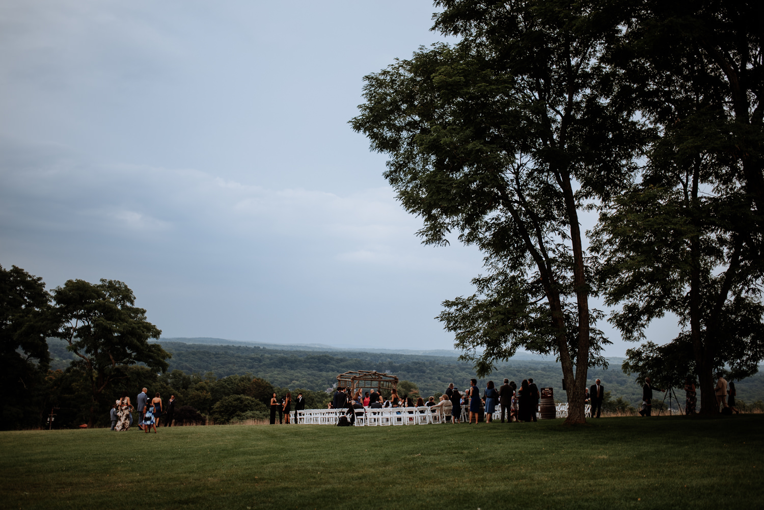Outdoor ceremony space in new york vineyard