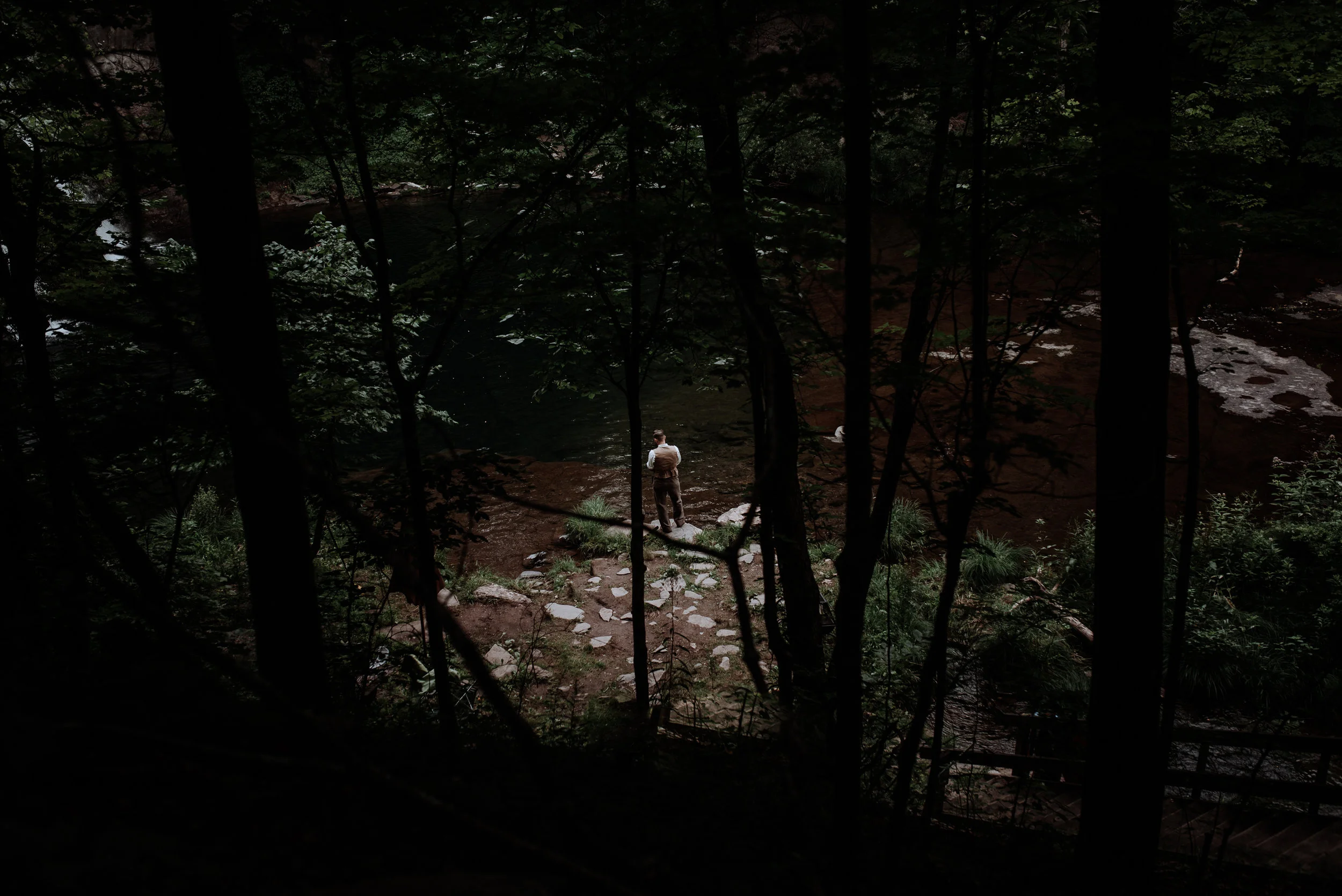 Catskill Wedding | Waterfall, forest, unicorns