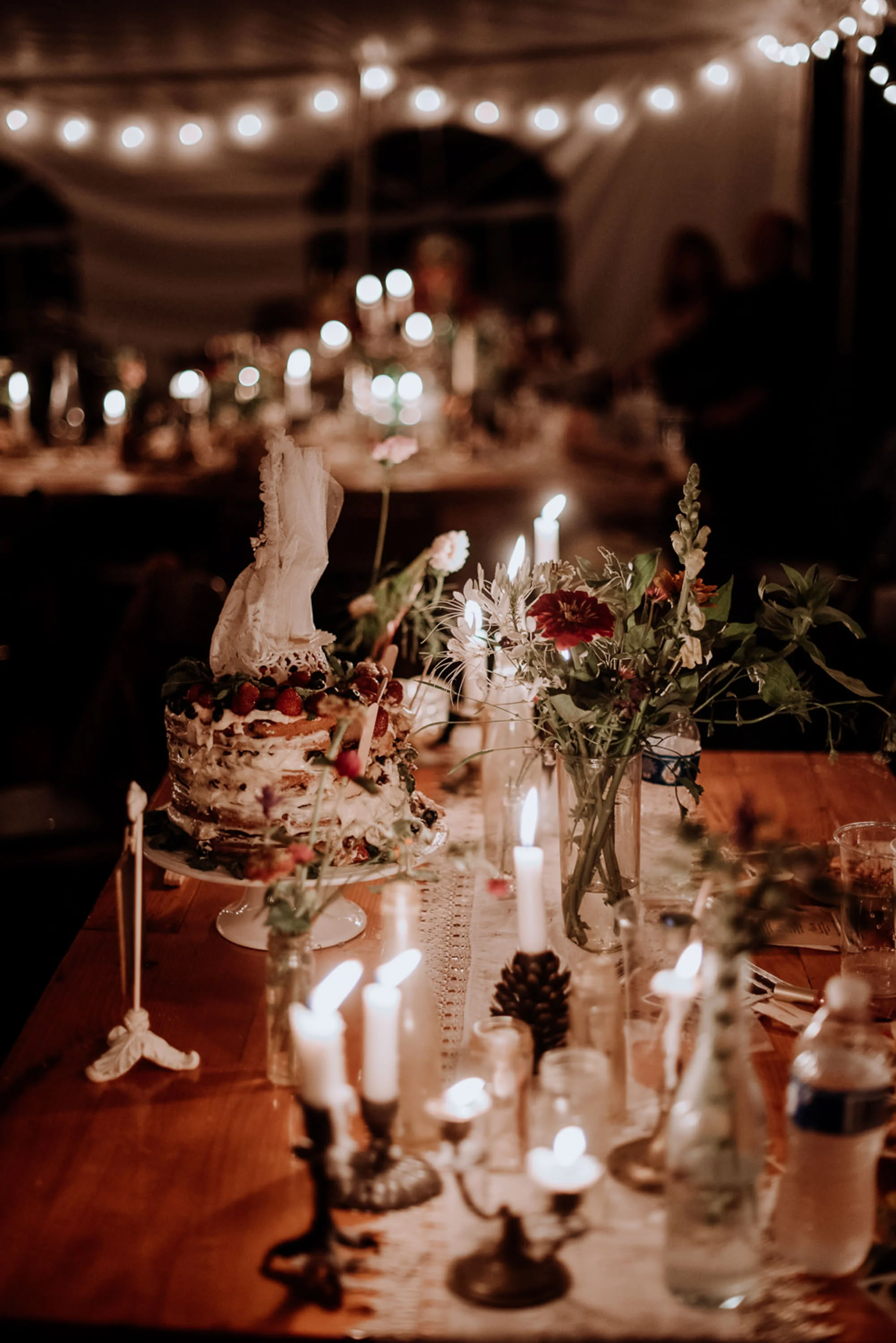 Vintage Catskills Wedding at Waterfall with unicorns and rustic